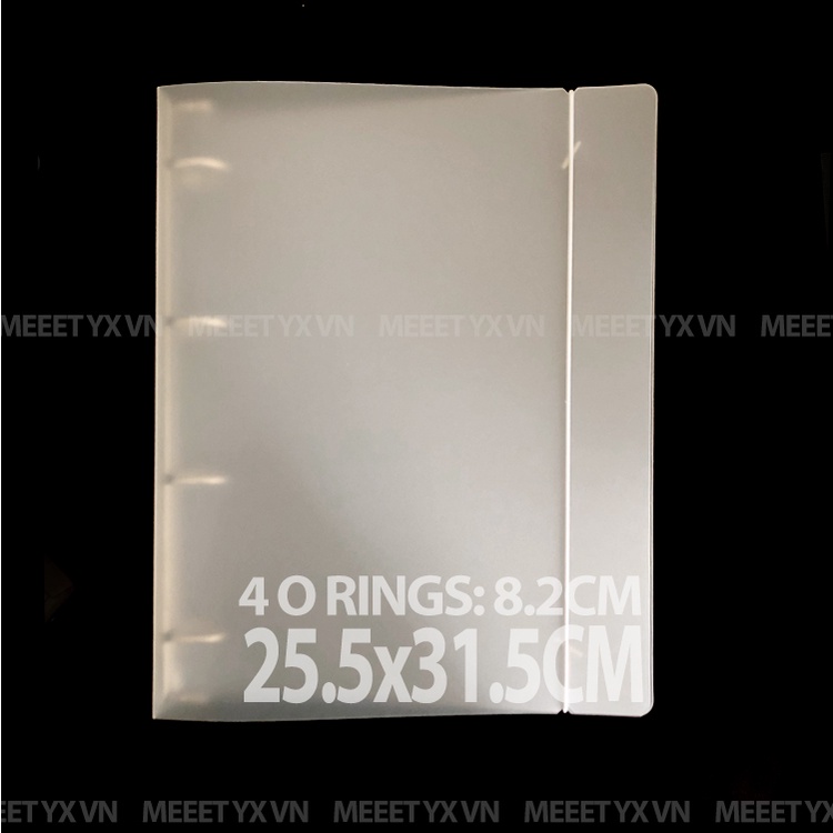 Bìa binder 4 còng chữ O hoặc D màu trắng. Dùng cho Sheet A4 11 lỗ.