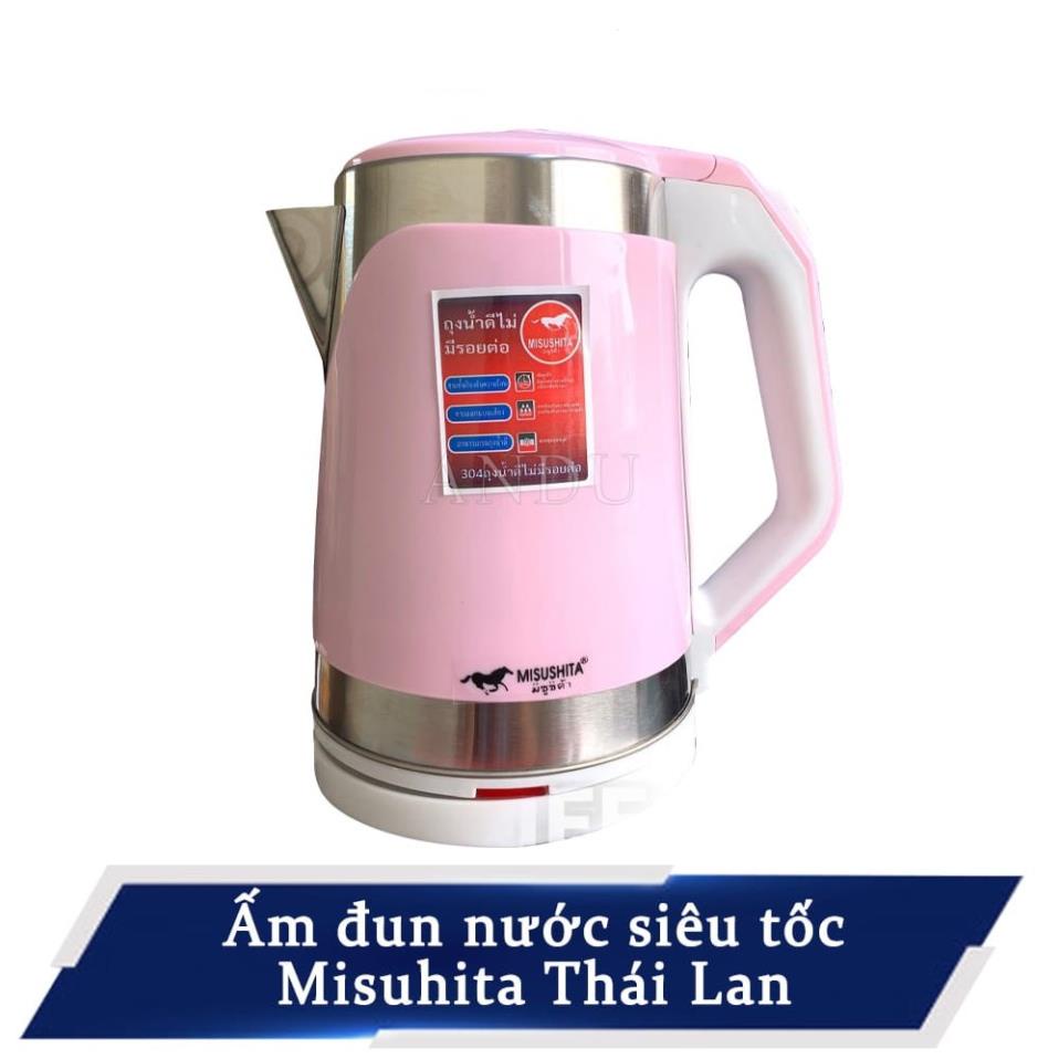 Ấm Siêu Tốc Thái Lan MISUSHITA MS-1020 2.2L- Công Suất 1500W Cao Cấp, Siêu Tiện Dụng