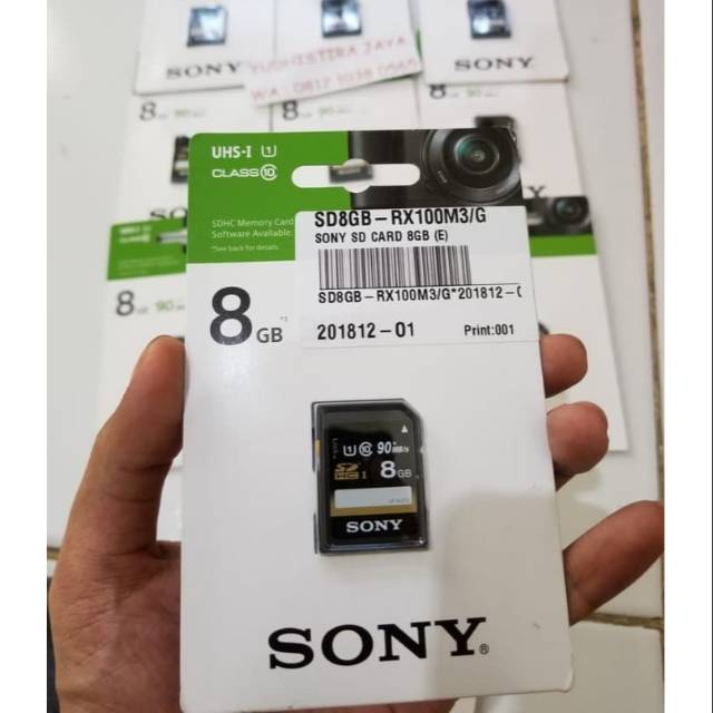 (hàng Mới Về) Thẻ Nhớ Sony Sdhc 8gb Tốc Độ 90mb / S