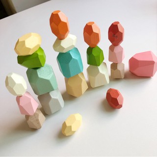 Set 20 viên đá gỗ cân bằng - đồ chơi kỹ năng rèn luyện tư duy cho bé
