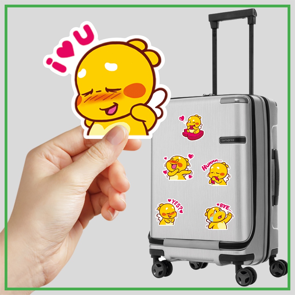 Bộ 40 hình dán Tem rồng con siêu cute,Chủ đề Tình Yêu được cắt sẳn bằng máy chống nước dùng trang trí