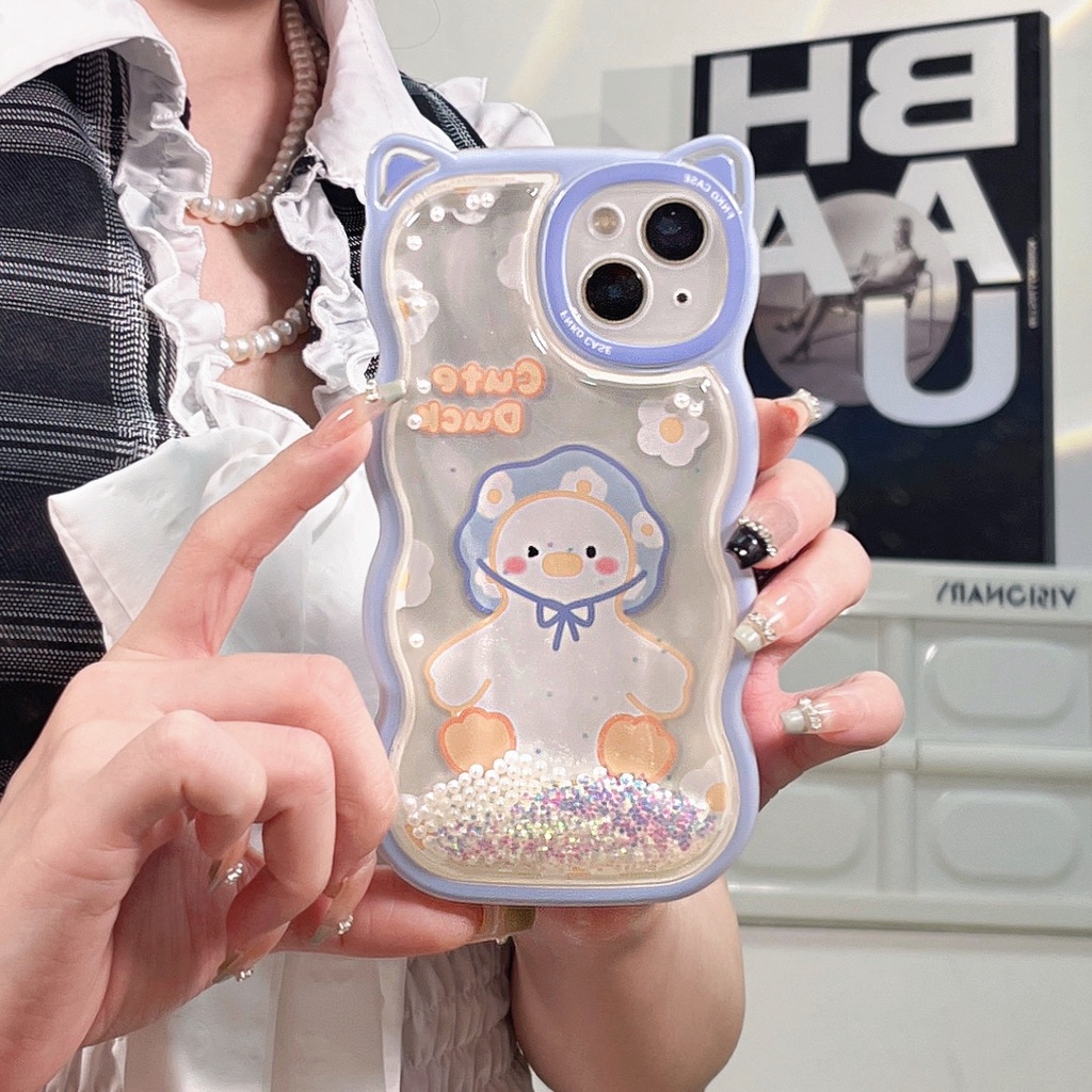 Ốp Điện Thoại Kim Tuyến Nước Chống Sốc Hình Tai Mèo Dễ Thương Cho IPhone 7 8 Plus X XR XS Max 11 12 13 Pro Max