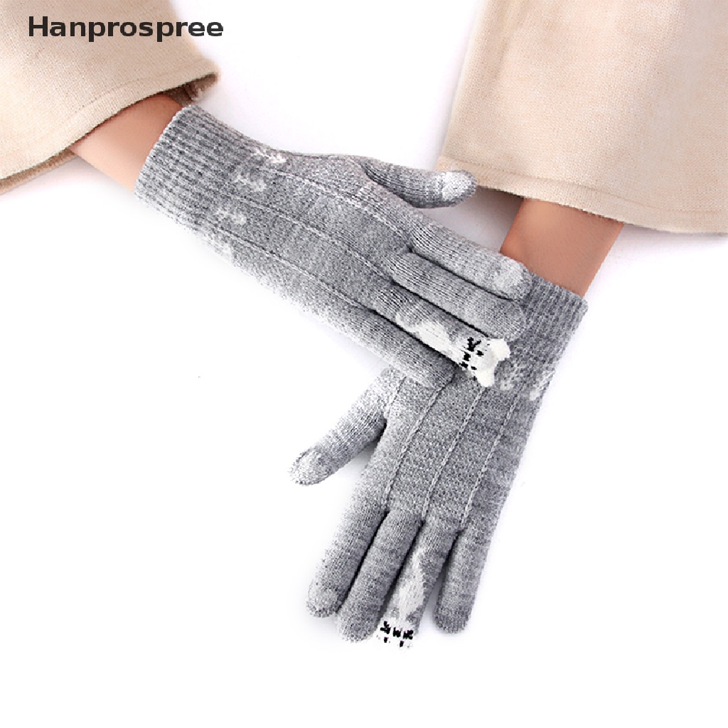 Hanprospree > Găng Tay Dệt Kim Giữ Ấm Mùa Đông Có Thể Chạm Màn Hình Cảm Ứng Dễ Thương Cho Nữ well
