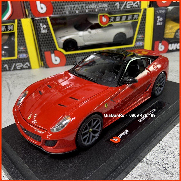 Xe Mô Hình Kim Loại Ferrari 599 GTO - Tỉ Lệ 1:24 - Bburago - Đỏ - 8159.1