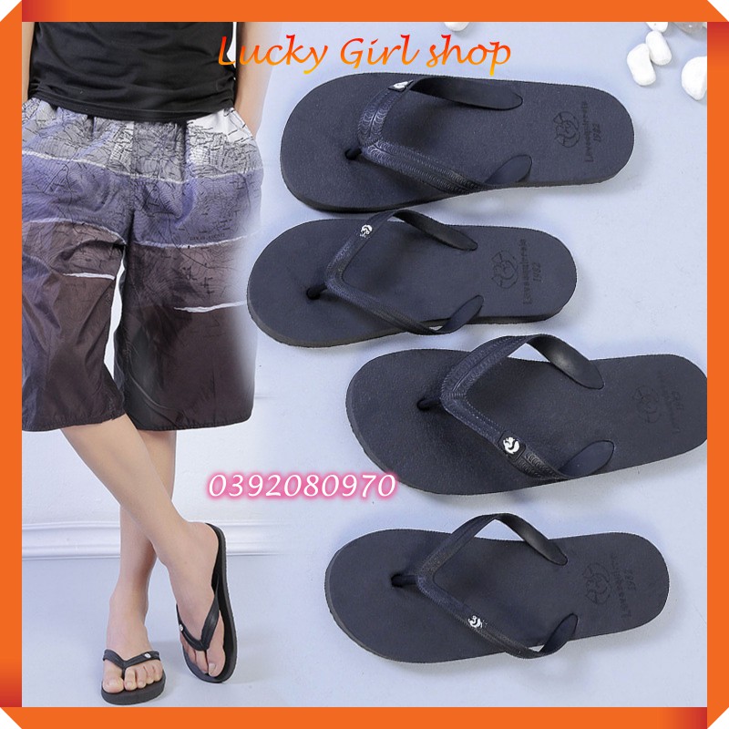 [BIG SIZE ĐẾN 45] Dép Xỏ Ngón Nam Đế PVC Dẻo Êm Chân Big Size 42-45 - Lucky Girl shop