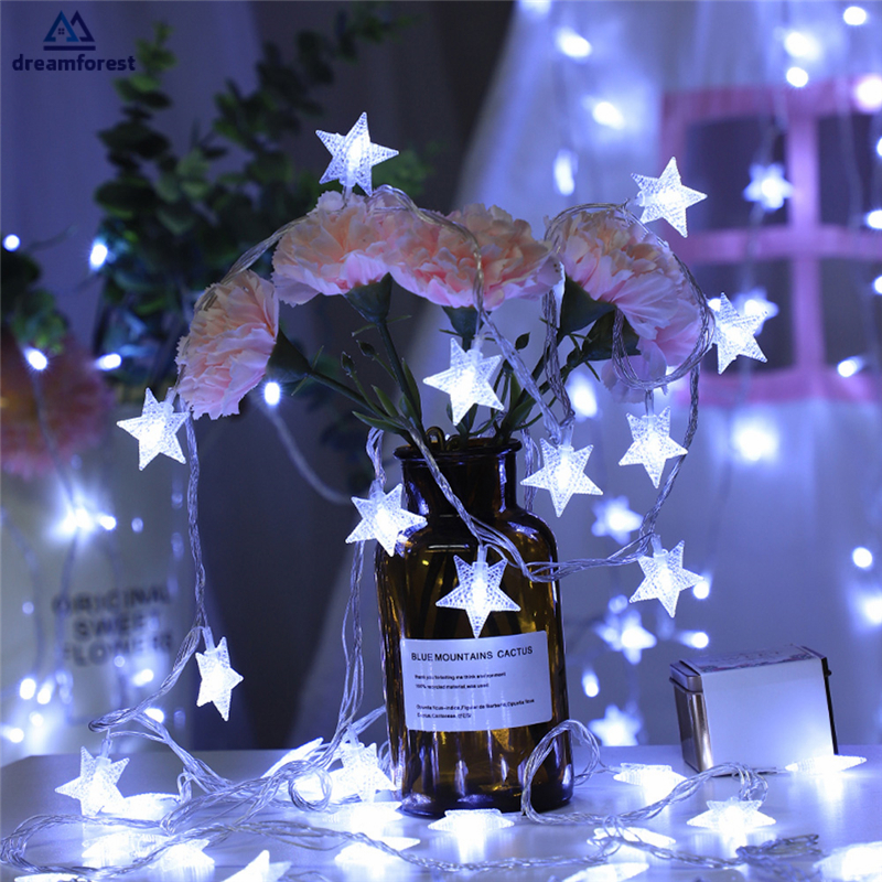 Dây đèn LED hình ngôi sao chuyên dụng trang trí tiệc nội thất