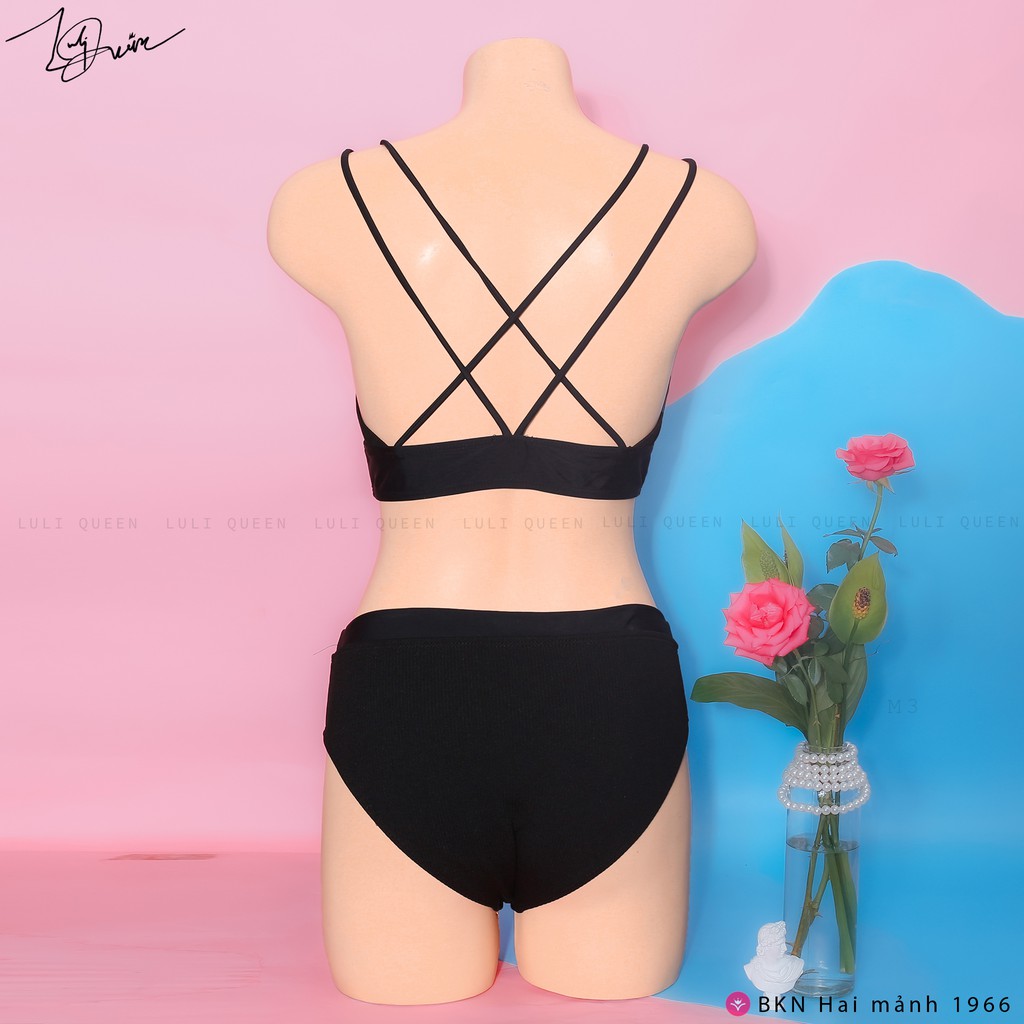 BIKINI Hai mảnh, dây đan lưng [ẢNH THẬT] [MẶC LÀ ĐẸP]  Đồ bơi đi biển Quần chéo Sexy 1966 NoI1