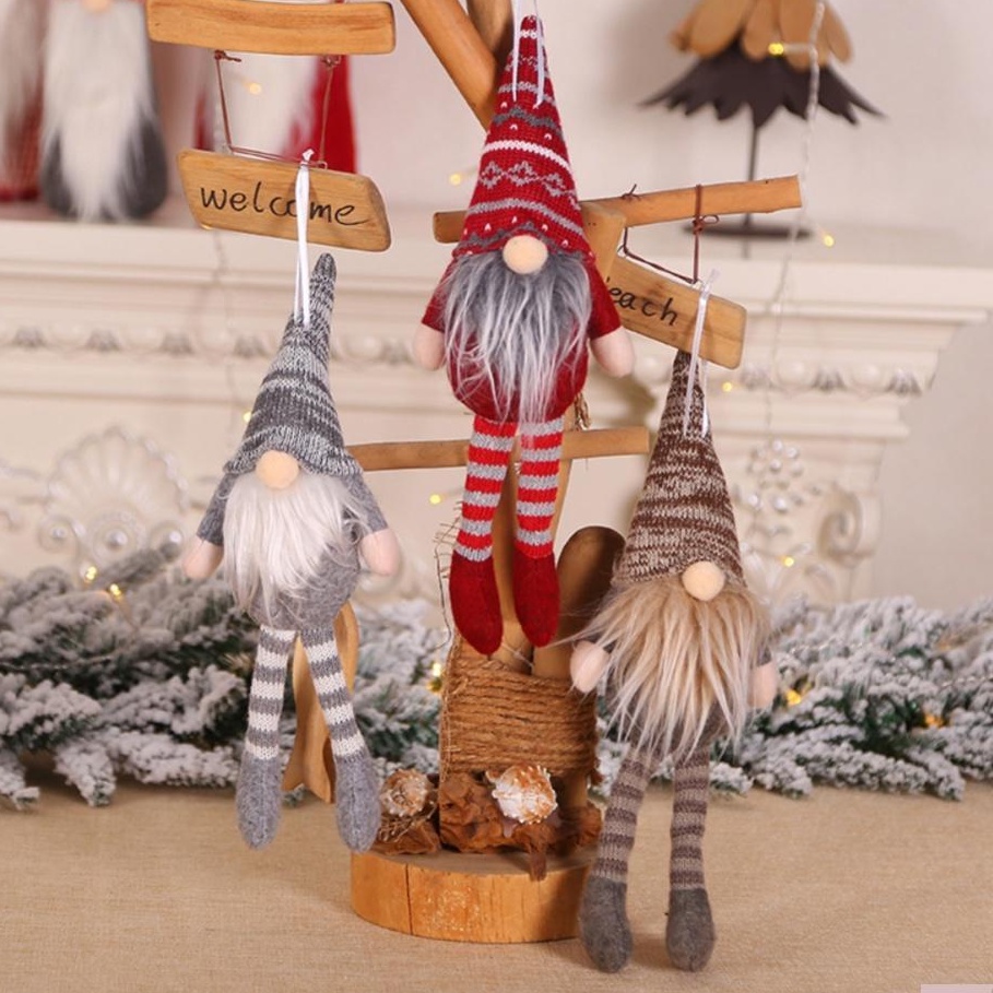 Gnome Doll Plush Faceless Doll Hanging Pendant Christmas Decorations 1pc