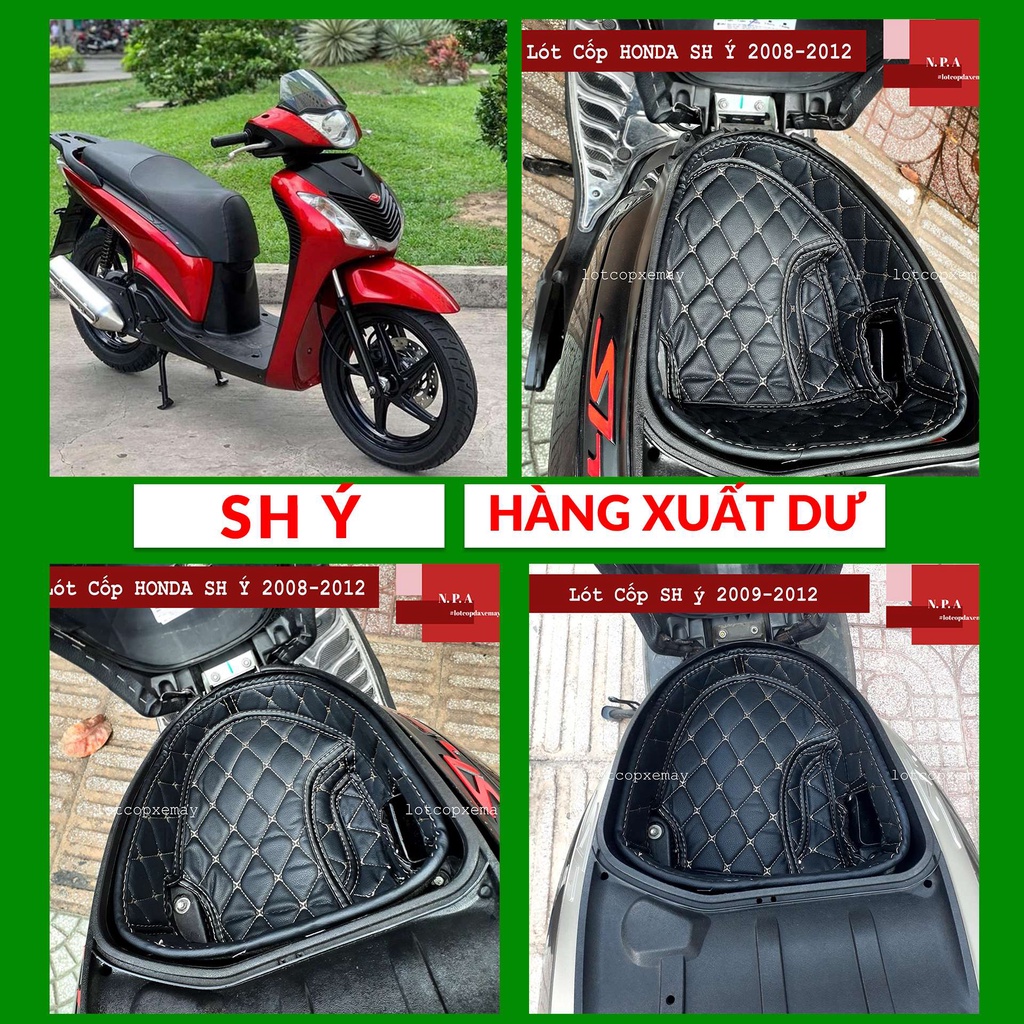 Lót Cốp Da Chống Nóng Chống shock - HONDA SH Ý 2008-2012-Giá Tận Xưởng-Có Túi Giấy Tờ