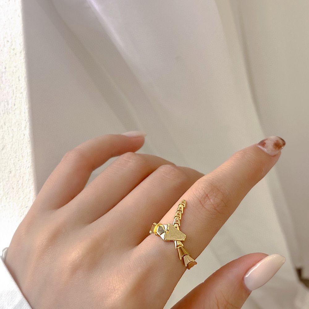 Nhẫn Hình Rắn Phong Cách Hip Hop Cổ Điển Tối Giản Có Thể Điều Chỉnh Kích Cỡ 2Life Cho