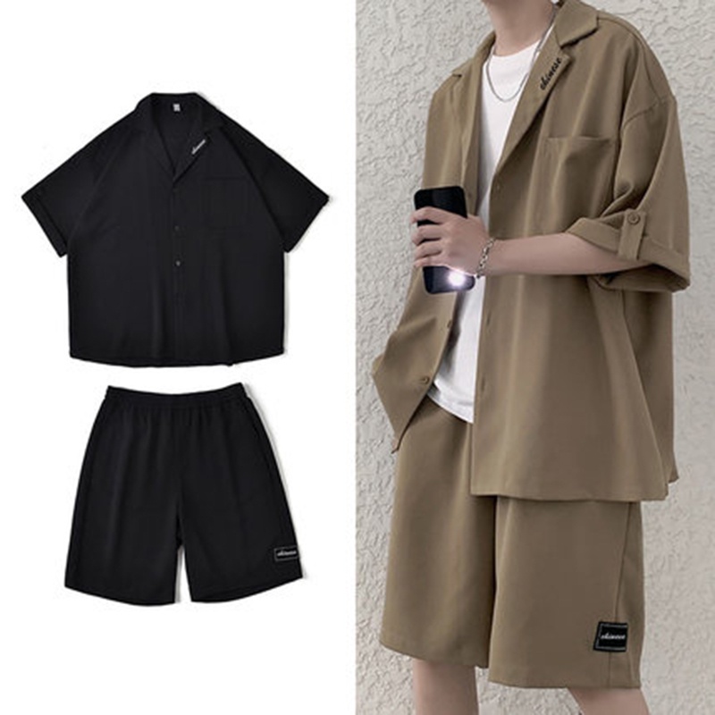 Bộ Đồ Nam Mùa Hè Áo Cài Khuy Cổ Bẻ Phối Túi Ngực Quần Short Cạp Chun Thời Trang Zenkonu QA NAM 127