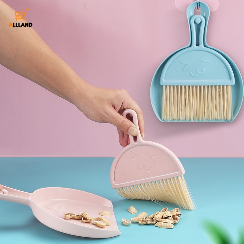 Set 2 Chổi Và Đồ Hốt Rác Mini Dễ Thương Cho Bàn Phím Máy Tính