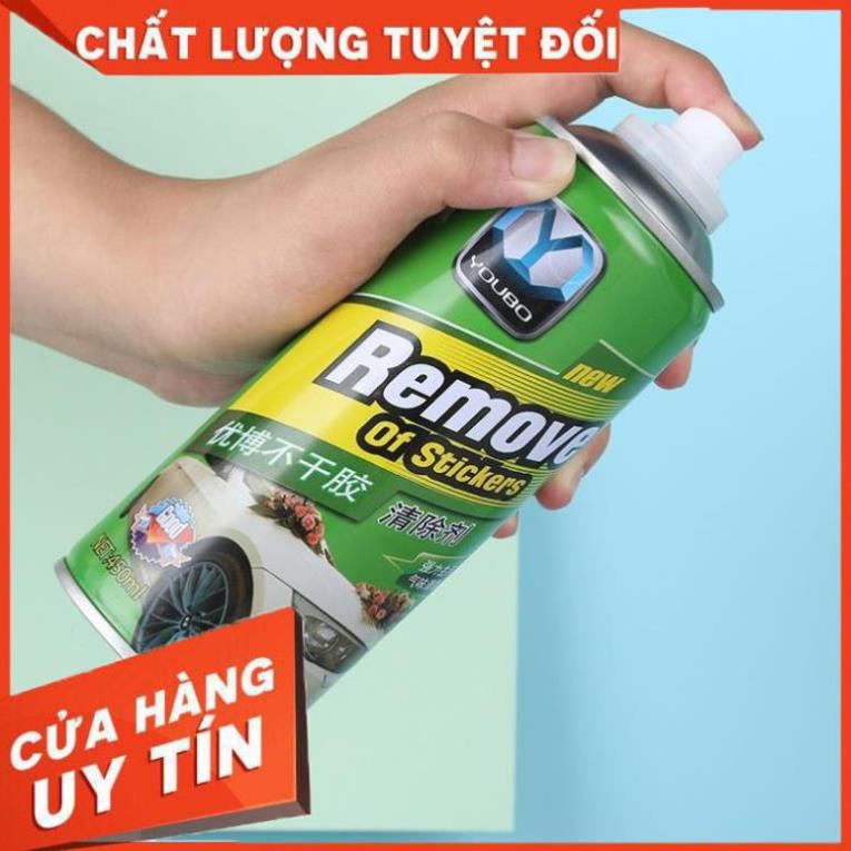 Chai Xịt Tẩy Keo, Nhưa Đường, Băng Dính, Vết Bám Khó Rửa Trên Xe Máy, Ô Tô Remove of sticker 450ml