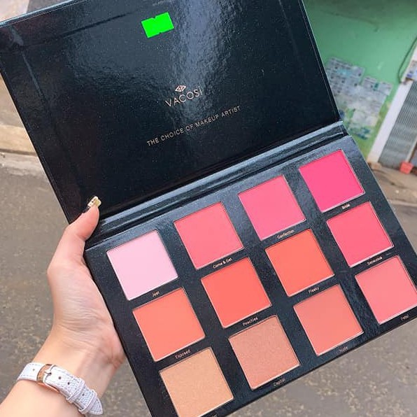 Bảng má hồng cao cấp chuyên nghiệp Vacosi VACOSI PRO STUDIO BLUSH PALETTE – 66BP (12 ô)