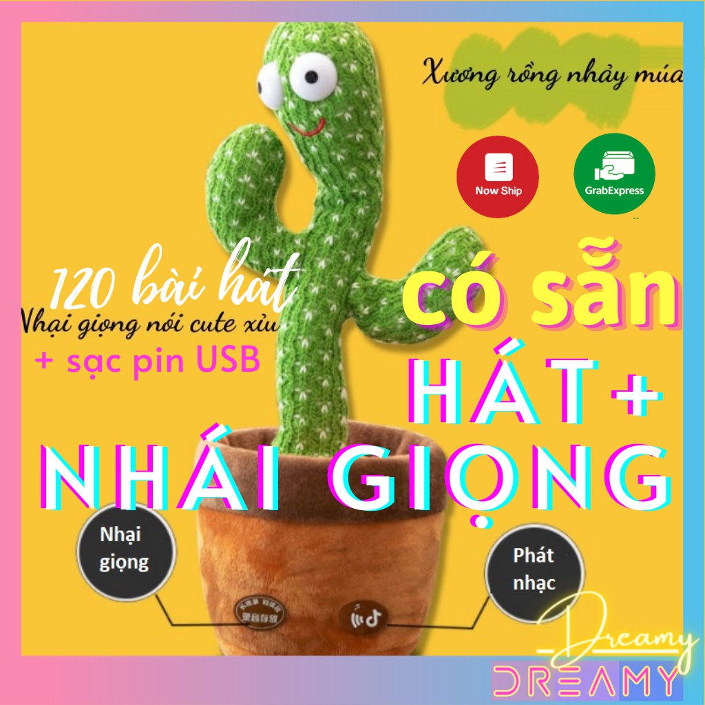 Đồ Chơi Xương Rồng Nhún Nhảy 120 Bài (Đặc Biệt Có Ghi Âm, Nhại Giọng) - DREAMY