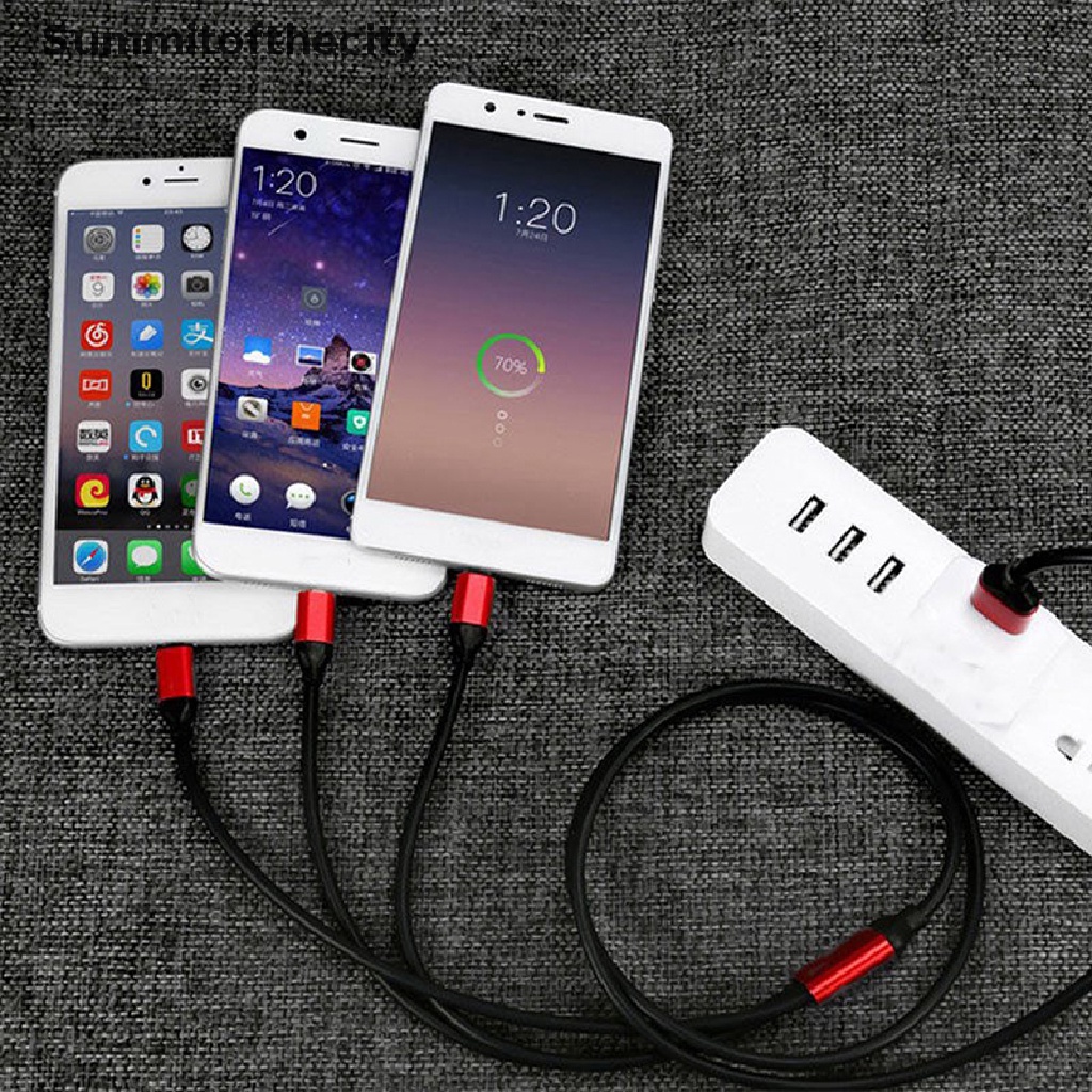 Dây Cáp Sạc Micro USB / Type C / iphone IOS 3 Trong 1