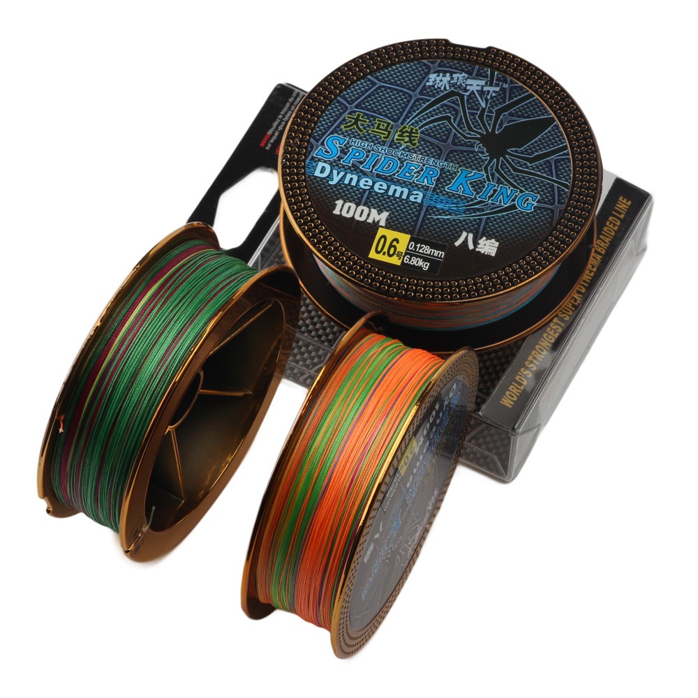 Cuộn dây câu cá 8 sợi 100m bền màu chất lượng cao