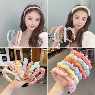 Băng đô Cài tóc dún đơn giản phong cách retro Hàn quốc