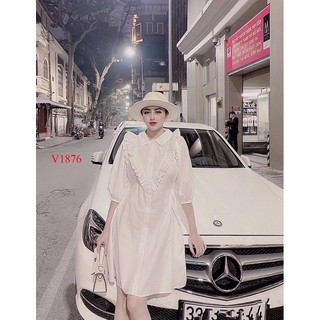 ⚡️BÁN SỈ⚡️Đầm trắng bèo thắt dây eo