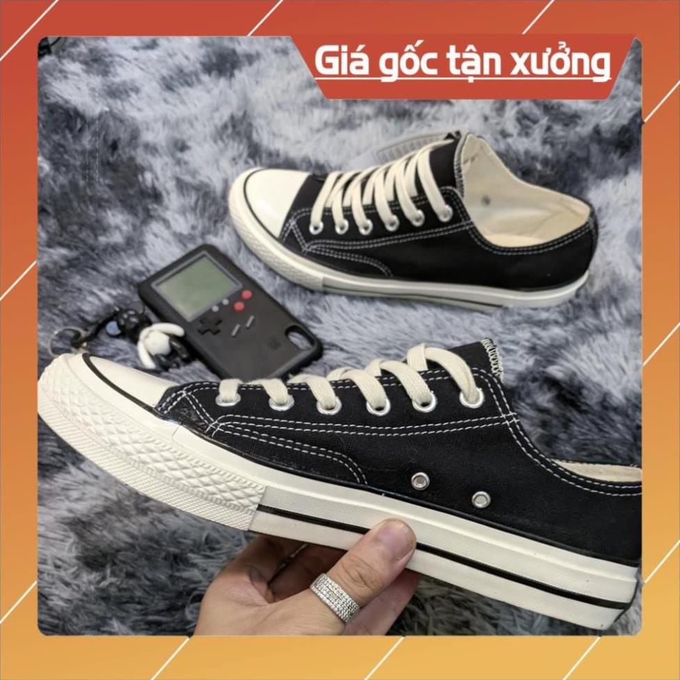 Giày Thể Thao Nam Nữ - Giày Converse CV 1970s Cổ Thấp Đen Thời Trang Học Sinh Đi Học Giá Rẻ