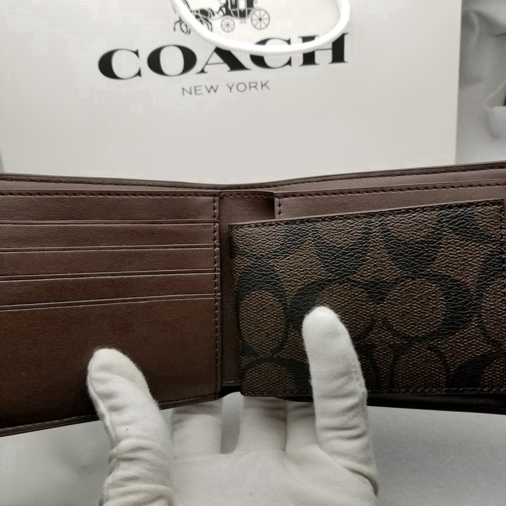 Ví nam COACH/Ví da sang trọng  F74993 cho nam