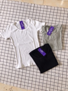 áo thun cổ U chất cotton gân