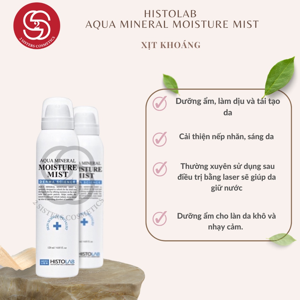 Histolab Aqua Mineral Moisture Mist Xịt khoáng dưỡng ẩm 120ml