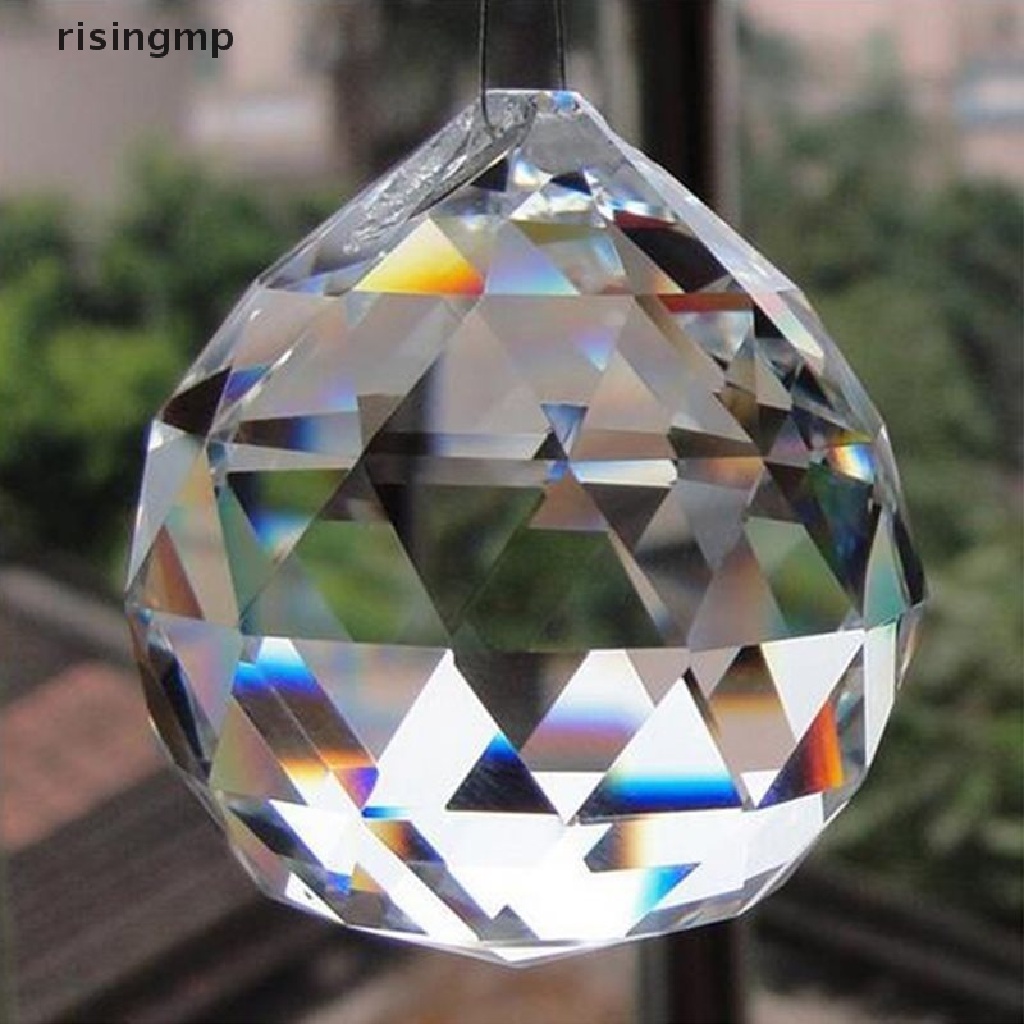 Quả Cầu Pha Lê Trong Suốt Treo Rèm Cửa DIY 30mm / 40mm ♨Trên đó