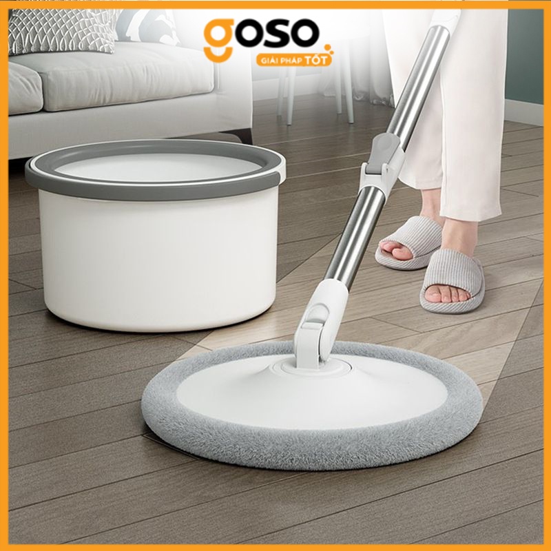 Bộ Cây Lau Nhà Thông Minh, Bộ Cây Lau Nhà Tự Vắt Xoay 360 Độ Kèm Thùng Tự Vắt Cao Cấp