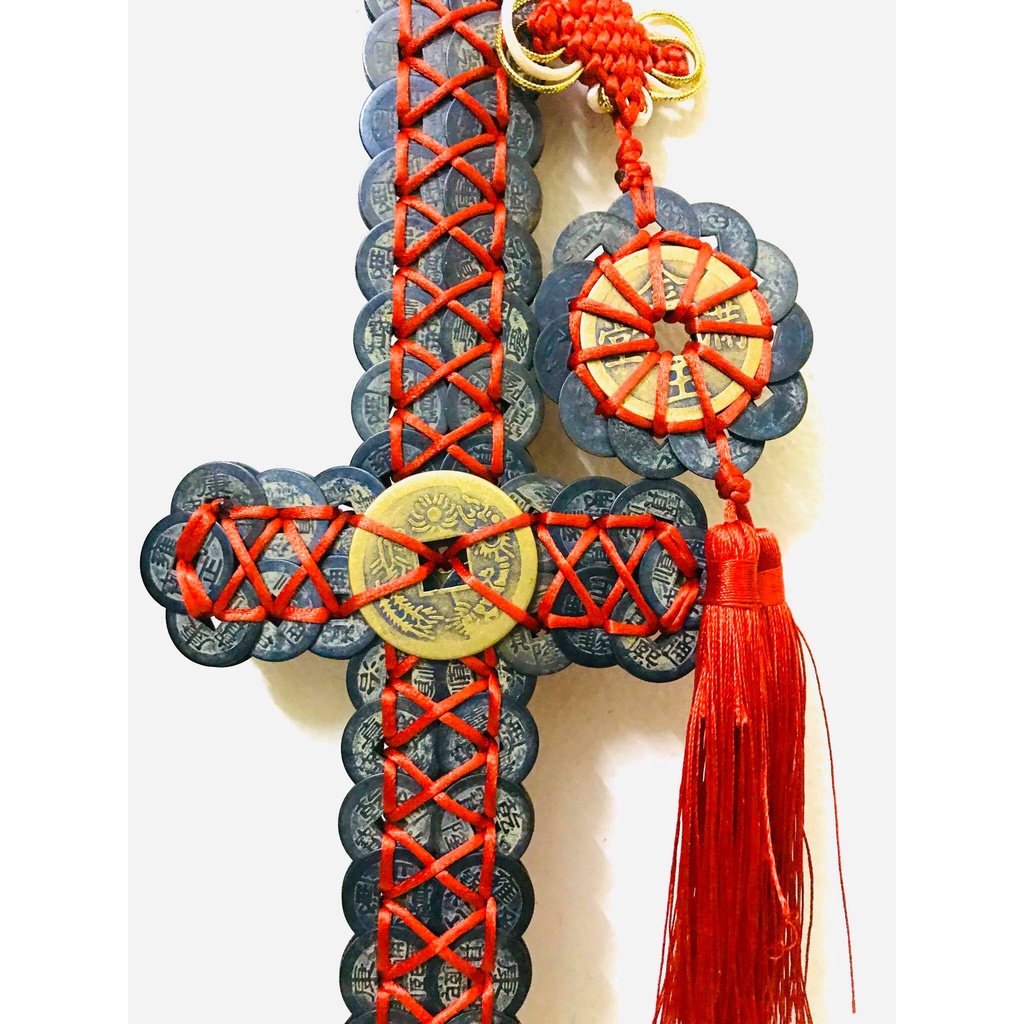 Thất tinh kim tiền bằng đồng dài 75cm