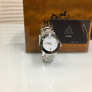 Đồng hồ nữ Halei mặt tròn trắng chính hãng chống nước