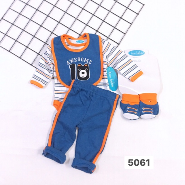 Set body yếm cho bé ( 4 chi tiết)