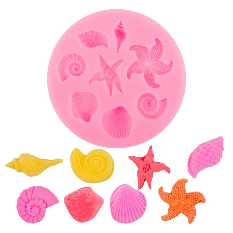 Khuôn Silicone Làm Bánh Hình Sinh Vật Biển Dễ Thương
