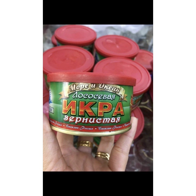 Trứng cá hồi Nga 🇷🇺 hộp sắt 140g trứng cá đỏ Nga 🇷🇺 trứng cá hồi tự nhiên | BigBuy360 - bigbuy360.vn