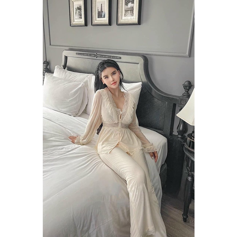 Đồ Ngủ thun lưới set 3 món