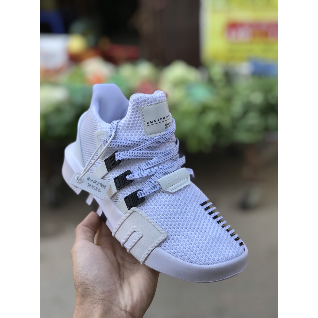 (Tặng box hãng) Giày thần thánh: Giày EQT trắng phản quang Trung cao cấp Full Box Bill