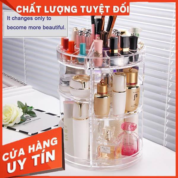 [XẢ KHO+FREE SHIP] Kệ mỹ phẩm xoay tròn 360