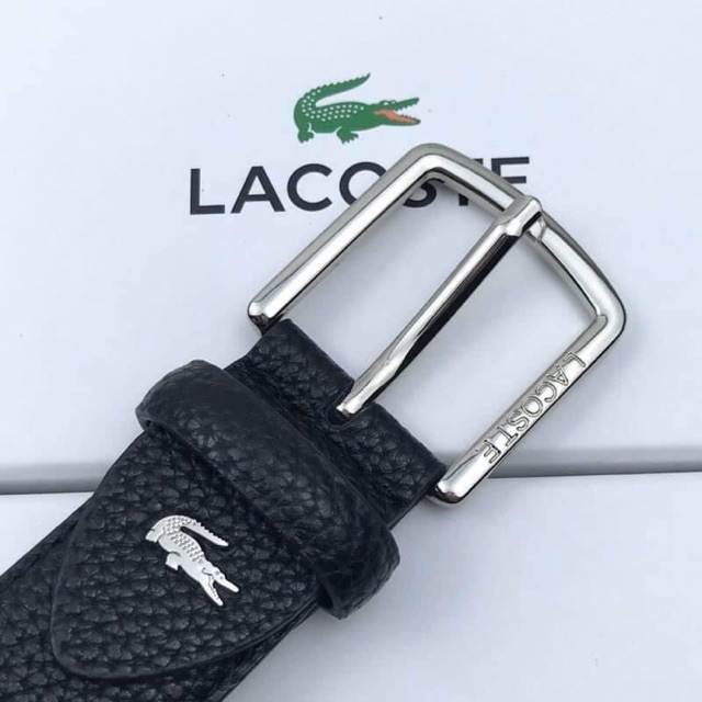 Nịt nam Lacoste da  siêu sang