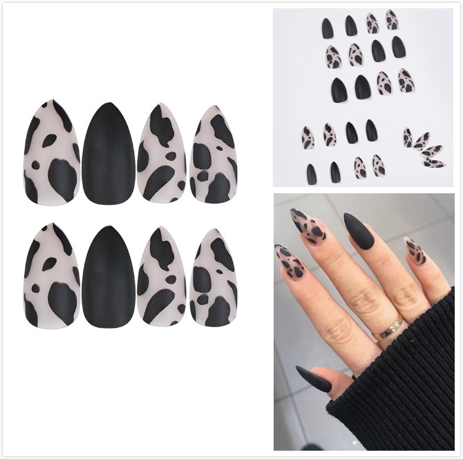 Set 24 móng tay nhân tạo kèm keo dán với 5 mẫu tùy chọn