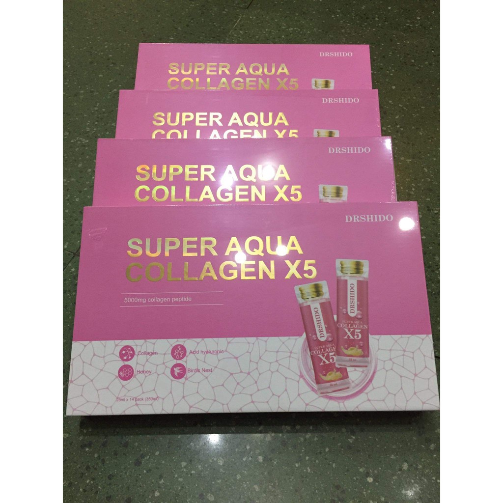 (Tri ân khách hàng) 01 Hộp Collagen Yến sào Nhật bản -  SUPER AQUA DR SHIDO COLLAGEN X5 (14 gói / hộp) | BigBuy360 - bigbuy360.vn