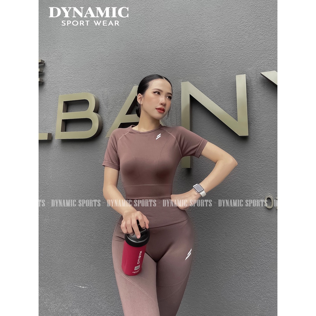 Set Quần dài và Croptop thể thao tập Gym, Yoga, Aerobic nữ Doyoueven H