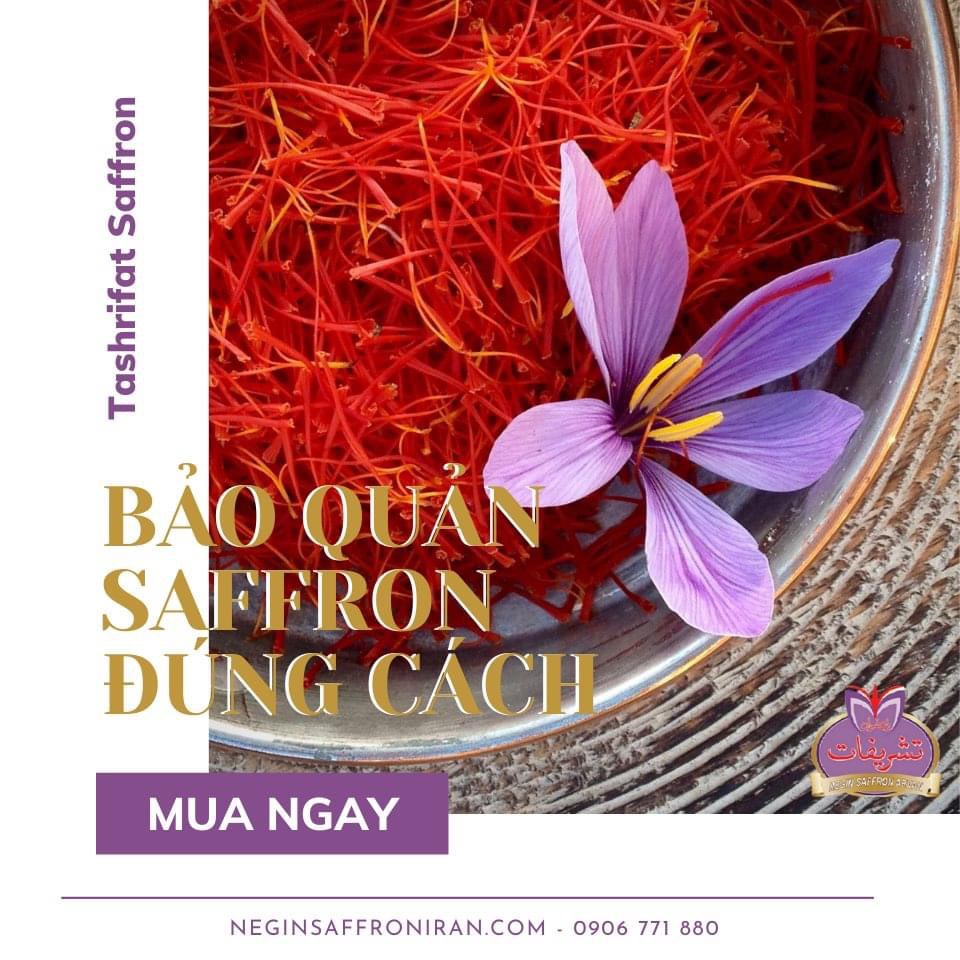 Nhụy hoa nghệ tây Healthy care tashrifat negin saffron hỗ trợ làm đẹp và sức khỏe 1/3g quatangme
