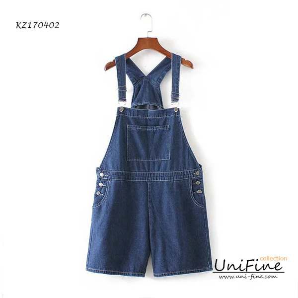 Quần short yếm jean nữ dễ thương có big size cho người hơn 60 , 70 , 80kg - KZ170403 | BigBuy360 - bigbuy360.vn