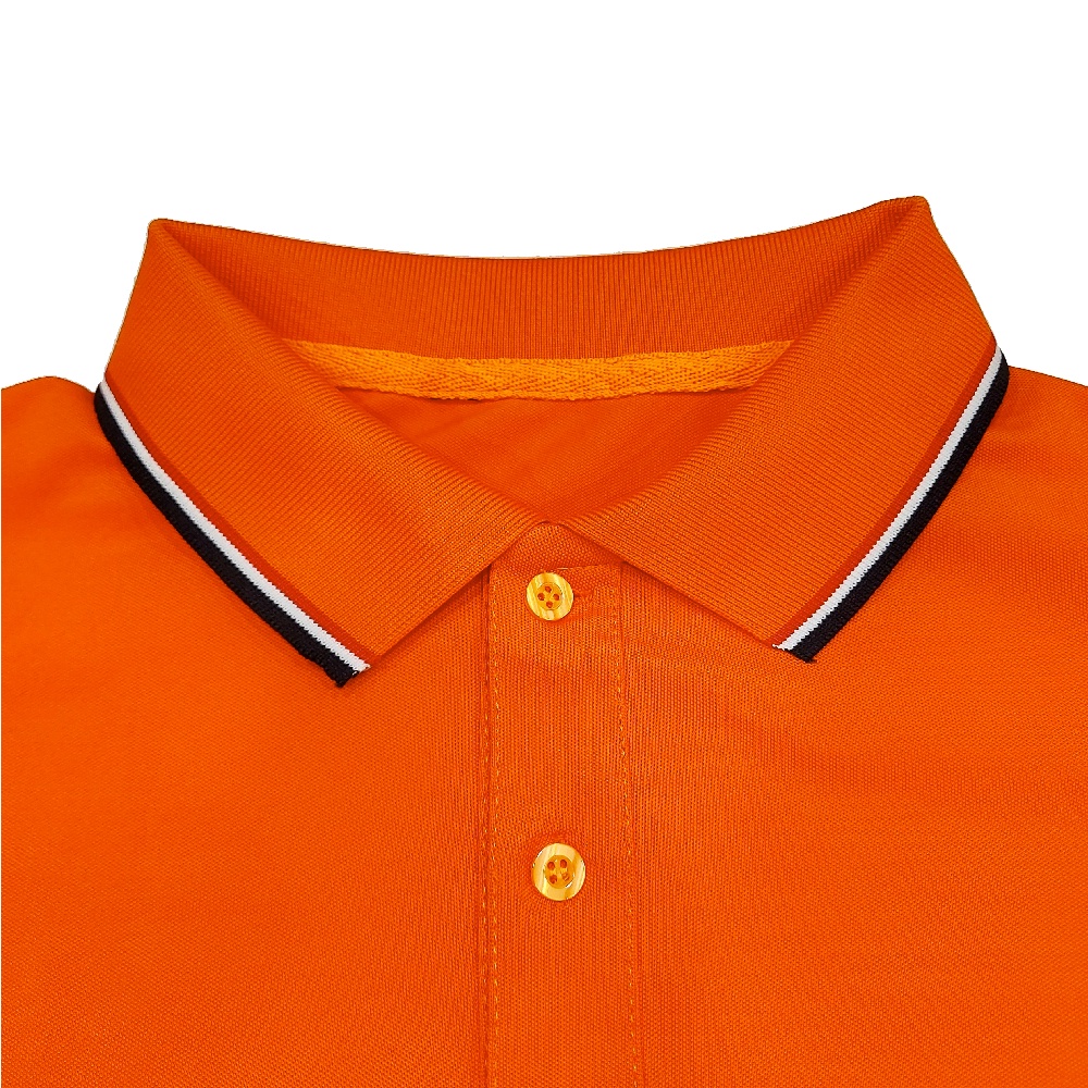 Áo polo nam nữ, áo thun polo nam nữ chất vải poly thái cá sấu, Màu Cam