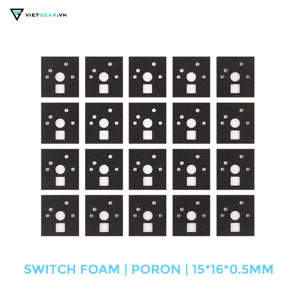 Tấm tiêu âm switch foam Poron 15x16x0,5mm giúp âm thanh gọn gàng êm ái