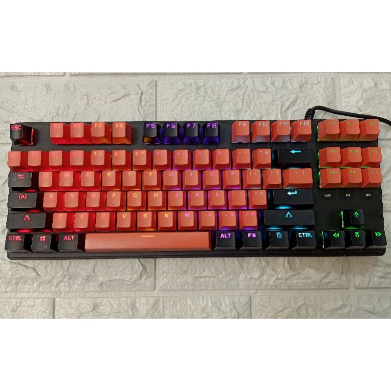 Phím cơ gnet k87 mix keycap cam new trôi bh 6 tháng