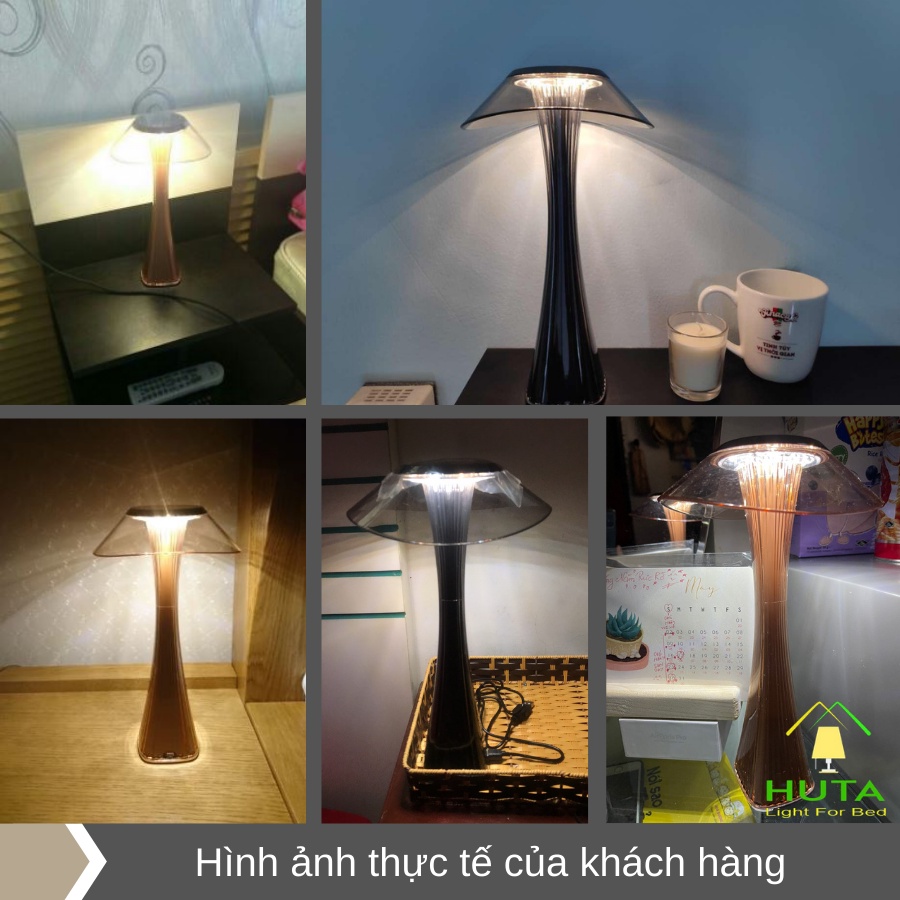 [BẮC ÂU] Đèn Ngủ Để Bàn Cảm Ứng Led Hiện Đại, Pin Sạc Tích Điện, Dùng Phòng Ngủ, Phòng Khách, Nhà Hàng, Khách Sạn - ET1