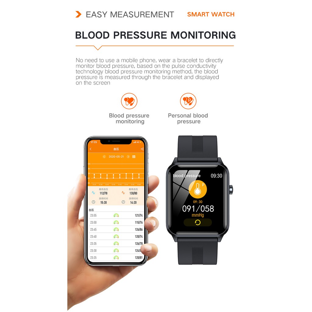 Đồng hồ thông minh chống nước SKMEI Y95 IP68 Đ thể dục Theo dõi huyết áp Máy đo nhịp tim 2021 h cho iOS Android Huawei