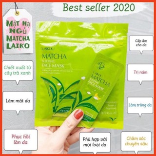Mặt Nạ Trà Xanh Laikou Matcha ( Bịch lớn 15 gói nhỏ )