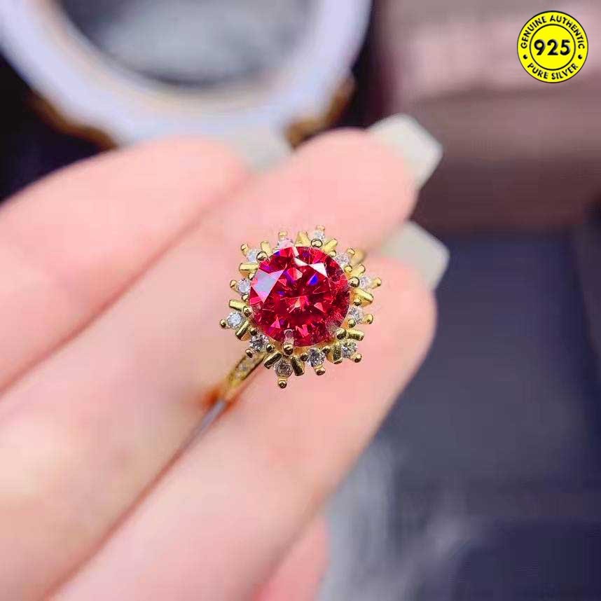 Nhẫn Hở Toàn Diện Đính Đá Corundum 5 Karat